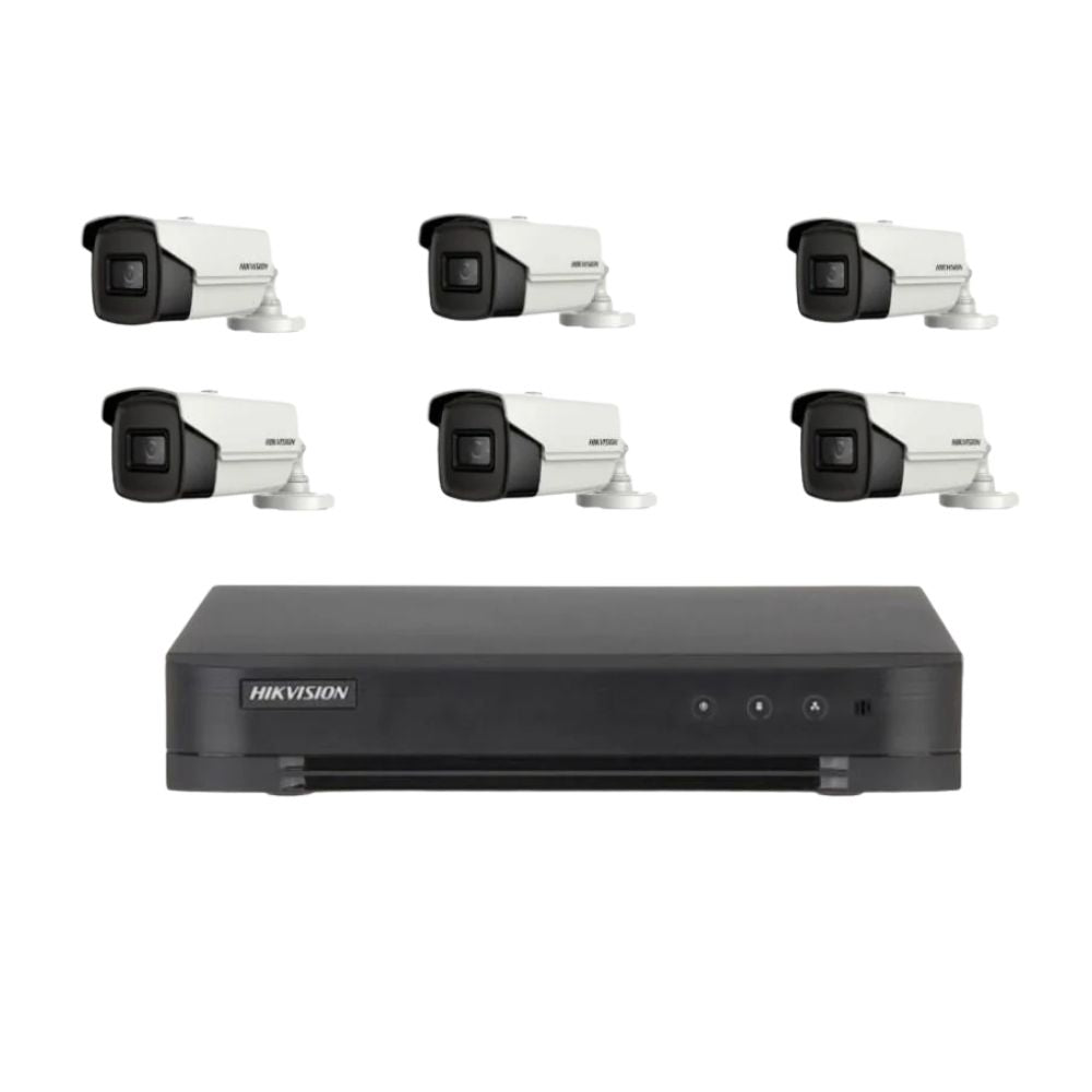 6 كاميرا مراقبة 8 ميجا بكسل خارجي + جهاز تسجيل 8 منافذ + هارد دسك 1 تيرا