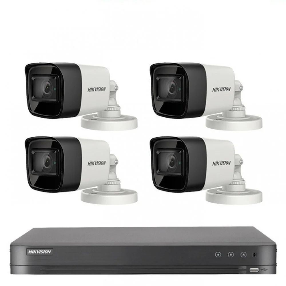 4 كاميرا مراقبة 8 ميجا بكسل خارجي + جهاز تسجيل 4 منافذ+هارد دسك
