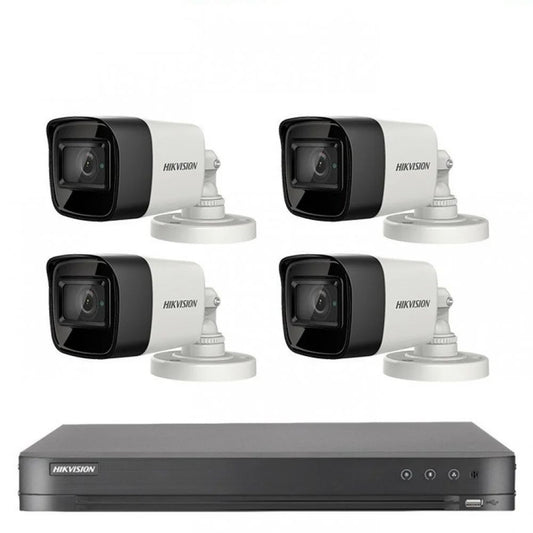 4 كاميرا مراقبة 8 ميجا بكسل خارجي + جهاز تسجيل 4 منافذ+هارد دسك